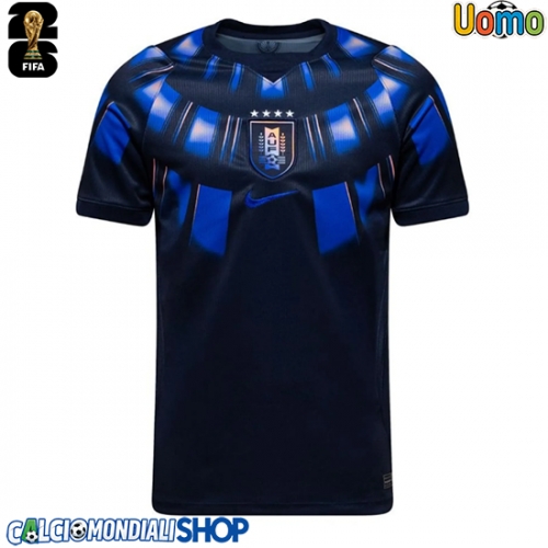 Maglie da calcio Uruguay Seconda Maglia Mondiali 2026  Manica Corta